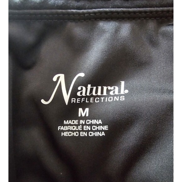 Natural Reflections Leggings Womens Black Knit Size Medium - Picture 5 of 5